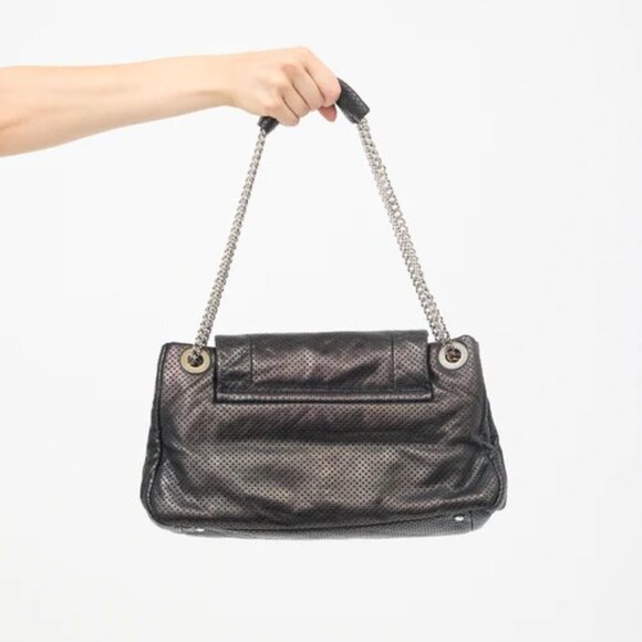 Chanel Leather Drill Accordion Flap Bag - Picture 5 of 9